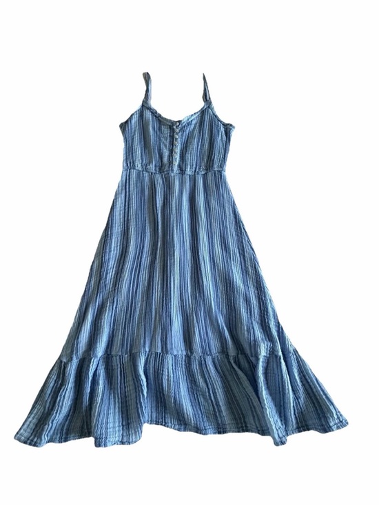 aerie Dresses & Skirts - Aerie Dress Womens S Striped Button Front Ruffle Hem Midi Sundress Summer Boho